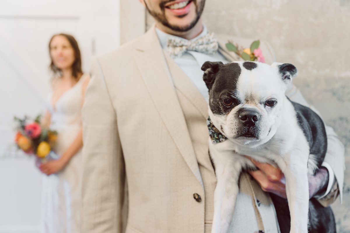 Talking about climate change (global warming) we've been having weirdly warm almost hot Fall. So we were hoping so another warm day for Becca and Dan's wedding on October 8, 2022 but unfortunately non of us were that lucky and it was pretty chilly. Especially at The Farm at Glenwood Mountain NJ which is pretty Northern NJ it felt or was colder, windier and just chillier. Thankfully I brought the right jacket for the chilly wind on the top of Glenwood Mountain but OMG I felt so bad for my bride Becca only wearing her lace wedding dress standing outside on top of Glenwood Mountain during the wedding ceremony. But before I talk about the wedding ceremony let's start from Becca and Dan's wedding prep which took place onsite at The Farm at Glenwood Mountain in Sussex NJ. Becca got ready cozy in the bridal suit when Dan just got ready by the Barn at The Farm at Glenwood Mountain and we went straight into Becca and Dan's first look next to the Highland Cows! Cutest fluffy Highland Cows were all out by the field and chilled while we took some wedding portraits of Becca and Dan. One of the many reasons "I LOVE" this wedding venue "The Farm at Glenwood Mountain" is because of these adorable Fluffy Cows called Highland Cows! I can stare at the all day long and take photo of them all day long. After Becca and Dan's first look, wedding portraits and family photos were done I walked up to the hill to Becca and Dan's outdoor ceremony area on top of the hill at The Farm at Glenwood Mountain and along the way I saw more cute baby Highland Cows to photograph and stare and wave hello. Watched guests arrive in a Yellow School bus in any rustic Farm wedding style and was them walk up the hill. Following the path, the fence with The Barn at their backdrop. Sun was out, it was clear gorgeous day but bit chilly and definitely way windy on top of the hill. My groom Dan came up along with their dog Dash (Dasher), then finally Becca arrived with her parents along side her. Ceremony started quickly knowing that guests and bride probably are freezing, Wind kept moving the cloud in and out making me change my exposure non stop. Wind blew hard, moving Becca's hair all over the place. But non the less it was sincere and beautiful wedding ceremony surrounded by nature, trees and Highland Cows Becca and Dan said their wedding vows followed by I do's. Sealing the wedding ceremony with a kiss Becca and Dan walked down the aisle quickly as possible to bundle Becca in to something warm. Amazing food, spread and hors d'oeuvres were passed out and when the sun was setting everyone made their way in to the barn for warmth and to seated for Becca and Dan's wedding reception. Gorgeous structured barn at The Farm at Glenwood Mountain is definitely not your typical too rustic and broken down barn, the barn here is new, clean, architectural and gorgeous! The owner Chef Steve even makes everyone take off their shoes if we need to enter the barn before the reception. Just like that Becca and Dan danced and partied their way into the night and it was already time for their barn fire and s'mores time outside. Becca and Dan's The Farm at Glenwood Mountain Sussex NJ wedding captured by Karis from Hey Karis New York, Brooklyn, Hudson Valley and Catskills Wedding Photographer and NYC Elopement Photographer.
