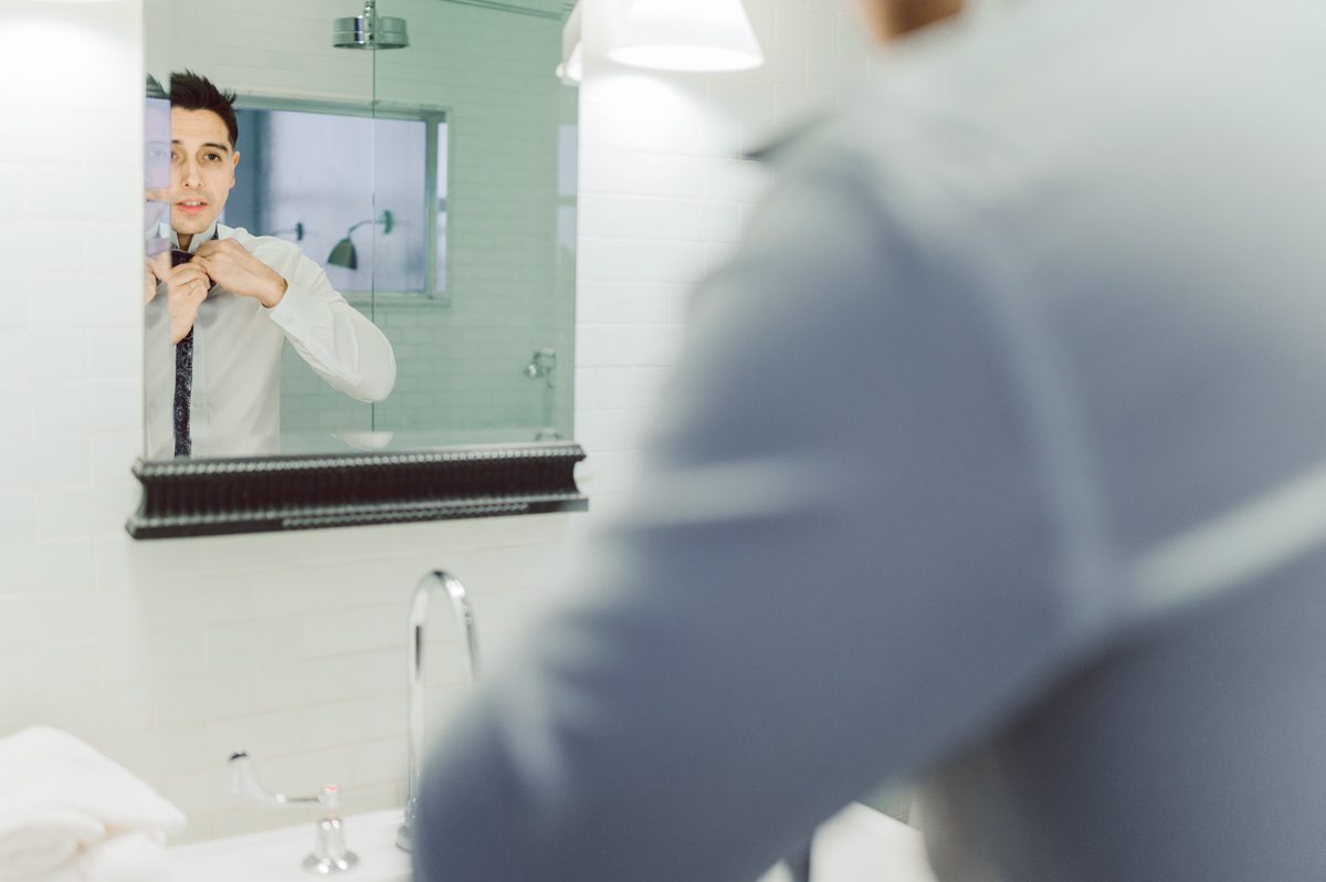 Since it was Friday and I did not wanted to get stuck in morning rush hour, I left for Brooklyn early! Friday December 2, I was on my way to document my last wedding of 2022 at Wythe Hotel in Brooklyn NY. I knew today was going to be great not just because I am photographing my last wedding of 2022 at Wythe Hotel in Brooklyn NY but because we are celebrating Jenny and Anderson two beautiful, pure and amazing human beings who are madly in love. Jenny is hairstylist for TV and Film where she gets to work with actors and actresses, she goes by JT Franchuk and some of her clients include Susan Sarandon in Maybe I do, Chloe Moretz in The Peripheral on Netflix as well as Halston also on Netflix. And Anderson is from Columbia, where he self taught himself during the pandemic and recently got a job at JP Morgan. These two amazingly talented and genuine lovers wedding day was finally here and I was here for all that they had planned for their wedding at Wythe Hotel Brooklyn NY. Jenny got ready at an airbnb on Vernon Ave and Anderson was getting a fresh cut at Cotter Barber Shop on Graham Ave. Jenny and Anderson's wedding day ran so smoothly due to amazing planner Cristina from Carismas Design. Jenny and Anderson's first look at Cooper Room at Wythe Hotel, then Jenny had her first look with her father and grandfather which was very emotional. The with Jenny and Anderson we walked around Wythe Hotel to do some more wedding portrait. Jenny and Anderson's cocktail hour was held at Pent House Loft/ Loft Room at Wythe Hotel then we all headed back down to Cooper Room Cellar for Jenny and Anderson's wedding reception. Jenny and Anderson's Wythe Hotel Brooklyn NY wedding documented by Karis from Hey Karis New York, Brooklyn, Hudson Valley and Catskills Wedding Photographer and NYC Elopement Photographer.