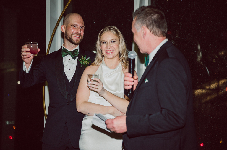 I've photographed multiple of Chris' best friends weddings several years ago. One couple at Tribeca Rooftop NY, another couple at Oheka Castle NY and few other friends at Long Island. So Chris knew when he was going to get married he would hire me. Few years later I get an email from Chris regarding his wedding. These are my dream ideal clients, because they know they will be hiring me even before they meet with me! After a quick phone call, Kaci and Chris booked and their engagement session date was set. We went to Orchard St in NYC where they used to live, walked around their old neighborhood while getting some engagement pics. Kaci and Chris' wedding at The Standard High Line, NY on April 22, 2023. It was raining for the whole week prior to Kaci and Chris wedding day making me bit worried but rain stopped on the morning of Kaci and Chris' wedding at The Standard High Line, NY. Kaci and Chris each got their own hotel rooms to get ready. With quite a big bridal party 10 bridesmaids and 10 groomsmen Kaci and Chris popped champagne bottles. With champagne glasses in their hands Kaci and her brides people laughed as they got their MUAH done by Face Time Beauty at The Standard High Line, NY. And Chris along with his groomsmen got ready in their very retro "Mad Men" vibe room fooling and goofing around till the ceremony at The Standard High Line, NY. Kaci and Chris wedding was held at The High Line Room and Terrace which overlooks The High Line, NY. Weather was gorgeous and I was excited to take Kaci and Chris to The High Line for their wedding portraits but unfortunately during their wedding ceremony at The High Line Room it started pouring! They say it's good luck when it rains on your wedding day, right! Unfortunately, going to The High Line for photos was no go, so backup was at The Terrace where the cocktail hour was going on and which was not even that big of a space. But with help of everyone I managed to get 22 people group photo done on The Terrace while the cocktail hour was going on and all the family formal photos as well as all the bridal party pairs. with only few minutes till Kaci and Chris' wedding reception at The High Line Room, we went up to The Top of Standard for Kaci and Chris' wedding portraits. Working super fast I managed to get good enough amount of wedding portraits of just Kaci and Chris. Music by Jack from LJDJ was playing, Kaci and Chris' wedding reception at The High Line Room at The Standard Hotel High Line NY was about to begin. Kaci and Chris' wedding reception at The Standard High Line was on fire from start to the last second of the evening. It was pouring outside, young people didn't seem to care it was raining and congregated the streets of Meatpacking District while I was weaving through the crowd of party goers to get home as quickly as possible. The night was just starting for them and I was ready for bed. Kaci and Chris' The High Line Room and Terrace, The Standard High Line, NY wedding documented by by Karis | Hey Karis | Catskills, Hudson Valley NY, elopement and wedding photographer | Brooklyn NY elopement and wedding photographer | Manhattan NY elopement and wedding photographer | Hey Karis is fun documentary wedding and elopement photographer.
