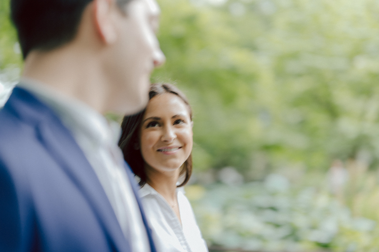 Washington Square Park along with University St as well as Washington Mews were all very quiet and empty Saturday morning. Unusually empty and that is when I realized NYU along with all colleges/universities were out for the summer which means all the students left NYC for the summer. Also meant we had the luxury of having the whole Washington Mews to ourselves during Renee and Sam's engagement session. We walked up and down the cobble stone street of Washington Mews choosing which backdrop, which colorful brick wall and which rustic door we liked best. Roses and green vines covered the walls of Washington Mews making us feel like as if we were in streets of Europe. Washington Mews is truly a gem in this concrete jungle called Manhattan. Renee and Sam's Washington Mews NY Engagement Session documented by by Karis | Hey Karis | Catskills, Hudson Valley NY elopement and wedding photographer | Brooklyn NY elopement and wedding photographer | Manhattan NY elopement and wedding photographer | Hey Karis is fun documentary wedding and elopement photographer.
