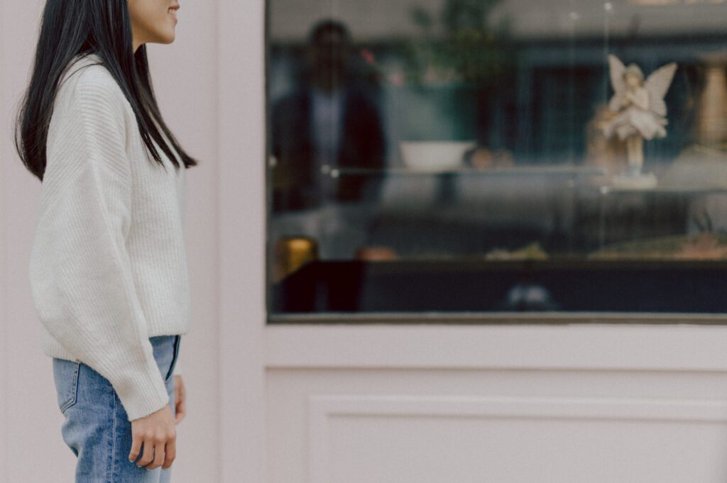 As I was about to walk into Ridgewood Coffee Company on Ridgewood Ave I saw Jane and Kevin walking out of their car. Kevin's face brightened up into big smile and came over to give me a hug then Jane turning and saw me. Jane and Kevin are one of those people that really appreciates me, big huge fans of my work and I am so honored to have earned their trust and love. Jane and Kevin are my people and they are my tribe. I love love shooting at small downtown because of it's variety of backdrops, every corner is different, new, exciting. It was such a joy wandering around downtown Ridgewood with two people that would do anything that I tell them to. Jane and Kevin were such a delightful people, they make me laugh and smile if I think of them. I can't wait to celebrate with them again on their wedding at Tides Estate till then these adorable and fun engagement photo will have to do. Jane and Kevin's Downtown Ridgewood NJ egagement Session documented by by Karis | Hey Karis | Catskills, Hudson Valley NY elopement and wedding photographer | Brooklyn NY elopement and wedding photographer | Manhattan NY elopement and wedding photographer | Hey Karis is fun documentary wedding and elopement photographer.