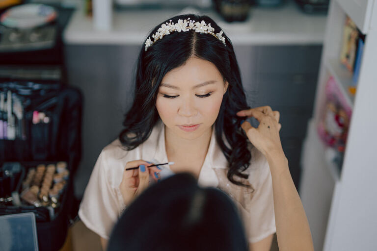 It's with immense joy that I share the unforgettable moments from Katherine and Omar's enchanting wedding day at The W Loft in Brooklyn, New York. Katherine and Omar saw each other for the first time rooftop of The W Loft with stunning backdrop of the city's skyline. The two spend some time talking and admiring each other during their first look, then as the moment finished and Katherine and Omar gave me the cue that they are ready to go to Domino Park (Williamsburg Bridge and the East River at the backdrop) was only around the corner from The W Loft for their wedding photos. We walked together with Katherine and Omar's bridal party to Domino Park, it was a typical hot NY summer on their wedding day and doing photos outside in the heat wasn't easy especially with so many people/crowd at Domino Park but we managed and even grabbed ice cream on the way back to The W Loft. Rooftop was busy setting up for Katherine and Omar's wedding ceremony with few guests already filing in the seats. Katherine and Omar's breathtaking wedding ceremony on The W Loft rooftop with Williamsburg Bridge to the side, the East River with city scape was a perfect backdrop for these New Yorkers to say their I do's. Then Katherine and Omar listened to sweet talks offered by their friends and family enjoyed their wedding reception. Katherine and Omar's The W Loft Brooklyn NY wedding documented by by Karis | Hey Karis | Catskills, Hudson Valley NY elopement and wedding photographer | Brooklyn NY elopement and wedding photographer | Manhattan NY elopement and wedding photographer | Hey Karis is fun documentary wedding and elopement photographer.