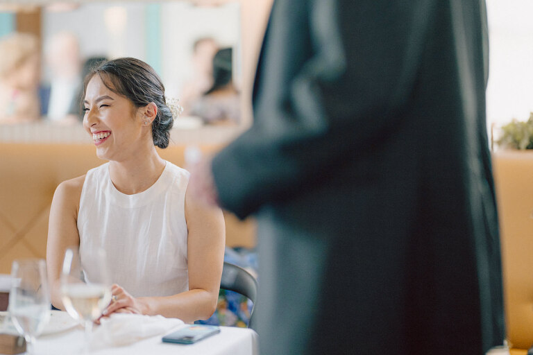 Ari and Kevin are big nature lovers, and they love the outdoors. For their intimate elopement they chose James A McFaul Environmental Center for their intimate wedding ceremony joined by their immediate family. Total of 10 people standing around Ari and Kevin surrounded by nature Ari & Kevin's sweetest wedding ceremony was held. Ari and Kevin looked at each other with the sweetest smiles it almost melted us. After the sweetest wedding ceremony at James A McFaul Environmental Center I took some wedding photos of Ari and Kevin then we left for Ari and Kevin's small and intimate dinner with family at Jockey Hollow Bar & Kitchen Morristown NJ. Morristown is such a beautiful town, and in front of Jockey Hollow Bar & Kitchen is such a picturesque backdrop with long water fountain, trees and flowers. So before Ari and Kevin sat down for their intimate dinner with family we walked around Morristown for quick photos. Then all 10 of them sat down in a private room at Jockey Hollow Bar & Kitchen to celebrate Ari and Kevin's union. Air and Kevin's James A McFaul Environmental Center and Jockey Hollow Bar & Kitchen Morristown NJ Elopement documented by by Karis | Hey Karis | Catskills, Hudson Valley NY elopement and wedding photographer | Brooklyn NY elopement and wedding photographer | Manhattan NY elopement and wedding photographer | Hey Karis is fun documentary wedding and elopement photographer.