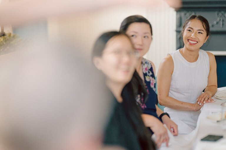 Ari and Kevin are big nature lovers, and they love the outdoors. For their intimate elopement they chose James A McFaul Environmental Center for their intimate wedding ceremony joined by their immediate family. Total of 10 people standing around Ari and Kevin surrounded by nature Ari & Kevin's sweetest wedding ceremony was held. Ari and Kevin looked at each other with the sweetest smiles it almost melted us. After the sweetest wedding ceremony at James A McFaul Environmental Center I took some wedding photos of Ari and Kevin then we left for Ari and Kevin's small and intimate dinner with family at Jockey Hollow Bar & Kitchen Morristown NJ. Morristown is such a beautiful town, and in front of Jockey Hollow Bar & Kitchen is such a picturesque backdrop with long water fountain, trees and flowers. So before Ari and Kevin sat down for their intimate dinner with family we walked around Morristown for quick photos. Then all 10 of them sat down in a private room at Jockey Hollow Bar & Kitchen to celebrate Ari and Kevin's union. Air and Kevin's James A McFaul Environmental Center and Jockey Hollow Bar & Kitchen Morristown NJ Elopement documented by by Karis | Hey Karis | Catskills, Hudson Valley NY elopement and wedding photographer | Brooklyn NY elopement and wedding photographer | Manhattan NY elopement and wedding photographer | Hey Karis is fun documentary wedding and elopement photographer.