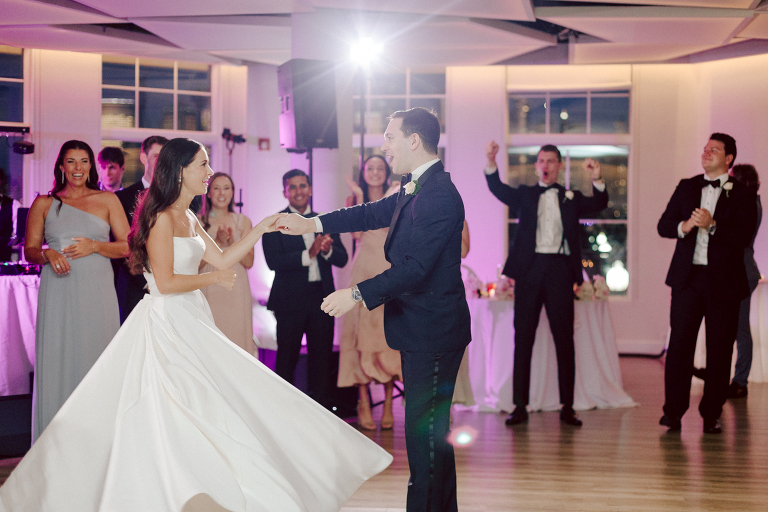 On September 1, 2023 Renee and Sam got married at Maritime Parc located in the center of Liberty State Park where you can get the best view of NYC skyline. Renee and Sam couldn't have asked for a better day, weather in October it was sunny, warm and gorgeous. Renee got ready at her parents' house in Paramus NJ where Renee intimately got ready for her wedding with her parents, two sisters and best friends. Renee's hair and makeup was done by Anna Posokhina from Bridal Squad. Once Renee was all glammed out by Anna Posokhina with help of her mother and two sisters walked into her Justin Alexander wedding dress. With final spray of Jo Malone perfume Renee walked out of her parents' house with her bridesmaids and stepped into her party bus. At the same time Sam was getting ready at Renee's sister's house in Hawthorne NJ with his family and groomsmen. Then Renee and Sam saw each other for the first time down the aisle at Our Lady of the Visitation in Paramus NJ. As soon as Sam saw Renee standing by the entrance of the church started crying. With plenty time for photo we arrived at Liberty State Park where Renee only wanted photos with NYC backdrop even it was staring at the bright sun and squinty eyes, i don't blame her because the view is spectacular and who wouldn't want photos with this gorgeous backdrop of NYC. Cocktail hour started and guests started fill the stairs to third floor of Maritime Parc. Renee and Sam's amazing wedding day at Maritime Parc continued with music provided by live band "The Hook Club" where they set the mood for all night of dancing. And we ended the evening with most amazing NYC skyline with Super moon rising above NYC. Renee and Sam's Maritime Park Jersey City NJ wedding photographed and documented by by Karis | Hey Karis | Catskills, Hudson Valley NY elopement and wedding photographer | Brooklyn NY elopement and wedding photographer | Manhattan NY elopement and wedding photographer | Hey Karis is fun documentary wedding and elopement photographer.
