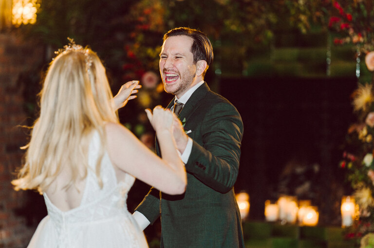 Just days before Halloween, on October 28th, Katie and Craig celebrated their enchanting wedding at the iconic Bowery Hotel in NYC. Having previously photographed an intimate wedding at The Bowery Hotel during the challenges of COVID in 2020, returning to capture the magic of Katie and Craig's celebration was a joyous experience.

The Bowery Hotel, a symbol of the "OLD New York," boasts a rich history intertwined with the stories of its residents. The Bowery Terrace, adorned in classic old-world style, features wood-beamed 13-foot ceilings, salvaged brick walls, Moroccan tiled floors, antique tapestries, an expansive outdoor terrace, and a captivating glazed fireplace. Described by the Huffington Post as a hidden gem with a relaxed and warming atmosphere, The Bowery Terrace served as the perfect backdrop for this magical occasion.

Katie and Craig began their day at The Bowery Hotel in a bridal suite with a terrace spacious enough to host a small wedding. It was on this vast terrace that they shared their first look, exchanging glances, conversations, and hugs. Their private moment culminated in the tender reading of their vows and letters to each other, setting the tone for a day filled with intimacy and love.

Following the intimate vow exchange, we ventured to Bond Street, where a magical bright yellow Ginkgo Tree awaited. The grounds beneath were adorned in a sea of yellow, a sight that perfectly aligned with Katie and Craig's shared love for nature and stars. The decision was unanimous, and we headed for the captivating Yellow Ginkgo Tree in the heart of Manhattan. With Bond Street serving as our backdrop, we captured stunning photos that reflected the essence of this unique couple.

Returning to The Bowery Hotel, families awaited their formal portraits with Katie and Craig. The Bowery Terrace came alive with wedding guests, artists, musicians, and beautiful New Yorkers, all eagerly anticipating the ceremony. As Katie walked down the aisle escorted by her parents, Craig's eyes welled with tears, encapsulating the emotional beauty of the moment.

The wedding ceremony, sweet and humorous, was officiated by their friend Michael Williams. Following the heartfelt exchange of vows, guests spilled out onto the outdoor terrace for a delightful cocktail hour. Meanwhile, the staff at The Bowery Hotel, alongside Planner Ani Wolff and her team, worked their magic, transforming the room into a spooky yet super chic version of "Harry Potter's Hogwarts Great Hall."

The remainder of Katie and Craig's wedding unfolded just as expected—fabulous and magical. The Bowery Hotel provided the perfect canvas for their love story, creating a celebration that will be cherished for years to come.
Katie and Craig's The Bowery Hotel, The Bowery Terrace wedding documented by by Karis | Hey Karis | Destination Wedding Photographer | Manhattan, Catskills, Hudson Valley, Brooklyn and NJ | Destination Elopement, Destination Wedding Photographer | Hey Karis is fun documentary wedding and elopement photographer based in NY, NJ.