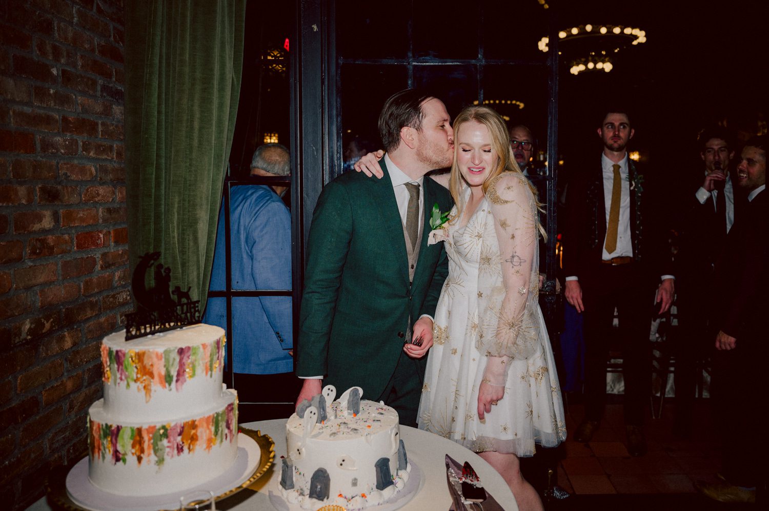Just days before Halloween, on October 28th, Katie and Craig celebrated their enchanting wedding at the iconic Bowery Hotel in NYC. Having previously photographed an intimate wedding at The Bowery Hotel during the challenges of COVID in 2020, returning to capture the magic of Katie and Craig's celebration was a joyous experience.

The Bowery Hotel, a symbol of the "OLD New York," boasts a rich history intertwined with the stories of its residents. The Bowery Terrace, adorned in classic old-world style, features wood-beamed 13-foot ceilings, salvaged brick walls, Moroccan tiled floors, antique tapestries, an expansive outdoor terrace, and a captivating glazed fireplace. Described by the Huffington Post as a hidden gem with a relaxed and warming atmosphere, The Bowery Terrace served as the perfect backdrop for this magical occasion.

Katie and Craig began their day at The Bowery Hotel in a bridal suite with a terrace spacious enough to host a small wedding. It was on this vast terrace that they shared their first look, exchanging glances, conversations, and hugs. Their private moment culminated in the tender reading of their vows and letters to each other, setting the tone for a day filled with intimacy and love.

Following the intimate vow exchange, we ventured to Bond Street, where a magical bright yellow Ginkgo Tree awaited. The grounds beneath were adorned in a sea of yellow, a sight that perfectly aligned with Katie and Craig's shared love for nature and stars. The decision was unanimous, and we headed for the captivating Yellow Ginkgo Tree in the heart of Manhattan. With Bond Street serving as our backdrop, we captured stunning photos that reflected the essence of this unique couple.

Returning to The Bowery Hotel, families awaited their formal portraits with Katie and Craig. The Bowery Terrace came alive with wedding guests, artists, musicians, and beautiful New Yorkers, all eagerly anticipating the ceremony. As Katie walked down the aisle escorted by her parents, Craig's eyes welled with tears, encapsulating the emotional beauty of the moment.

The wedding ceremony, sweet and humorous, was officiated by their friend Michael Williams. Following the heartfelt exchange of vows, guests spilled out onto the outdoor terrace for a delightful cocktail hour. Meanwhile, the staff at The Bowery Hotel, alongside Planner Ani Wolff and her team, worked their magic, transforming the room into a spooky yet super chic version of "Harry Potter's Hogwarts Great Hall."

The remainder of Katie and Craig's wedding unfolded just as expected—fabulous and magical. The Bowery Hotel provided the perfect canvas for their love story, creating a celebration that will be cherished for years to come.
Katie and Craig's The Bowery Hotel, The Bowery Terrace wedding documented by by Karis | Hey Karis | Catskills, Hudson Valley NY elopement and wedding photographer | Brooklyn NY elopement and wedding photographer | Manhattan NY elopement and wedding photographer | Hey Karis is fun documentary wedding and elopement photographer.