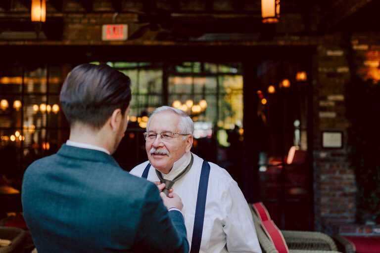 Just days before Halloween, on October 28th, Katie and Craig celebrated their enchanting wedding at the iconic Bowery Hotel in NYC. Having previously photographed an intimate wedding at The Bowery Hotel during the challenges of COVID in 2020, returning to capture the magic of Katie and Craig's celebration was a joyous experience.

The Bowery Hotel, a symbol of the "OLD New York," boasts a rich history intertwined with the stories of its residents. The Bowery Terrace, adorned in classic old-world style, features wood-beamed 13-foot ceilings, salvaged brick walls, Moroccan tiled floors, antique tapestries, an expansive outdoor terrace, and a captivating glazed fireplace. Described by the Huffington Post as a hidden gem with a relaxed and warming atmosphere, The Bowery Terrace served as the perfect backdrop for this magical occasion.

Katie and Craig began their day at The Bowery Hotel in a bridal suite with a terrace spacious enough to host a small wedding. It was on this vast terrace that they shared their first look, exchanging glances, conversations, and hugs. Their private moment culminated in the tender reading of their vows and letters to each other, setting the tone for a day filled with intimacy and love.

Following the intimate vow exchange, we ventured to Bond Street, where a magical bright yellow Ginkgo Tree awaited. The grounds beneath were adorned in a sea of yellow, a sight that perfectly aligned with Katie and Craig's shared love for nature and stars. The decision was unanimous, and we headed for the captivating Yellow Ginkgo Tree in the heart of Manhattan. With Bond Street serving as our backdrop, we captured stunning photos that reflected the essence of this unique couple.

Returning to The Bowery Hotel, families awaited their formal portraits with Katie and Craig. The Bowery Terrace came alive with wedding guests, artists, musicians, and beautiful New Yorkers, all eagerly anticipating the ceremony. As Katie walked down the aisle escorted by her parents, Craig's eyes welled with tears, encapsulating the emotional beauty of the moment.

The wedding ceremony, sweet and humorous, was officiated by their friend Michael Williams. Following the heartfelt exchange of vows, guests spilled out onto the outdoor terrace for a delightful cocktail hour. Meanwhile, the staff at The Bowery Hotel, alongside Planner Ani Wolff and her team, worked their magic, transforming the room into a spooky yet super chic version of "Harry Potter's Hogwarts Great Hall."

The remainder of Katie and Craig's wedding unfolded just as expected—fabulous and magical. The Bowery Hotel provided the perfect canvas for their love story, creating a celebration that will be cherished for years to come.
Katie and Craig's The Bowery Hotel, The Bowery Terrace wedding documented by by Karis | Hey Karis | Destination Wedding Photographer | Manhattan, Catskills, Hudson Valley, Brooklyn and NJ | Destination Elopement, Destination Wedding Photographer | Hey Karis is fun documentary wedding and elopement photographer based in NY, NJ.