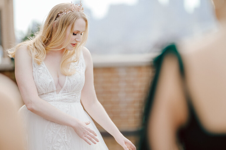 Just days before Halloween, on October 28th, Katie and Craig celebrated their enchanting wedding at the iconic Bowery Hotel in NYC. Having previously photographed an intimate wedding at The Bowery Hotel during the challenges of COVID in 2020, returning to capture the magic of Katie and Craig's celebration was a joyous experience.

The Bowery Hotel, a symbol of the "OLD New York," boasts a rich history intertwined with the stories of its residents. The Bowery Terrace, adorned in classic old-world style, features wood-beamed 13-foot ceilings, salvaged brick walls, Moroccan tiled floors, antique tapestries, an expansive outdoor terrace, and a captivating glazed fireplace. Described by the Huffington Post as a hidden gem with a relaxed and warming atmosphere, The Bowery Terrace served as the perfect backdrop for this magical occasion.

Katie and Craig began their day at The Bowery Hotel in a bridal suite with a terrace spacious enough to host a small wedding. It was on this vast terrace that they shared their first look, exchanging glances, conversations, and hugs. Their private moment culminated in the tender reading of their vows and letters to each other, setting the tone for a day filled with intimacy and love.

Following the intimate vow exchange, we ventured to Bond Street, where a magical bright yellow Ginkgo Tree awaited. The grounds beneath were adorned in a sea of yellow, a sight that perfectly aligned with Katie and Craig's shared love for nature and stars. The decision was unanimous, and we headed for the captivating Yellow Ginkgo Tree in the heart of Manhattan. With Bond Street serving as our backdrop, we captured stunning photos that reflected the essence of this unique couple.

Returning to The Bowery Hotel, families awaited their formal portraits with Katie and Craig. The Bowery Terrace came alive with wedding guests, artists, musicians, and beautiful New Yorkers, all eagerly anticipating the ceremony. As Katie walked down the aisle escorted by her parents, Craig's eyes welled with tears, encapsulating the emotional beauty of the moment.

The wedding ceremony, sweet and humorous, was officiated by their friend Michael Williams. Following the heartfelt exchange of vows, guests spilled out onto the outdoor terrace for a delightful cocktail hour. Meanwhile, the staff at The Bowery Hotel, alongside Planner Ani Wolff and her team, worked their magic, transforming the room into a spooky yet super chic version of "Harry Potter's Hogwarts Great Hall."

The remainder of Katie and Craig's wedding unfolded just as expected—fabulous and magical. The Bowery Hotel provided the perfect canvas for their love story, creating a celebration that will be cherished for years to come.
Katie and Craig's The Bowery Hotel, The Bowery Terrace wedding documented by by Karis | Hey Karis | Destination Wedding Photographer | Manhattan, Catskills, Hudson Valley, Brooklyn and NJ | Destination Elopement, Destination Wedding Photographer | Hey Karis is fun documentary wedding and elopement photographer based in NY, NJ.