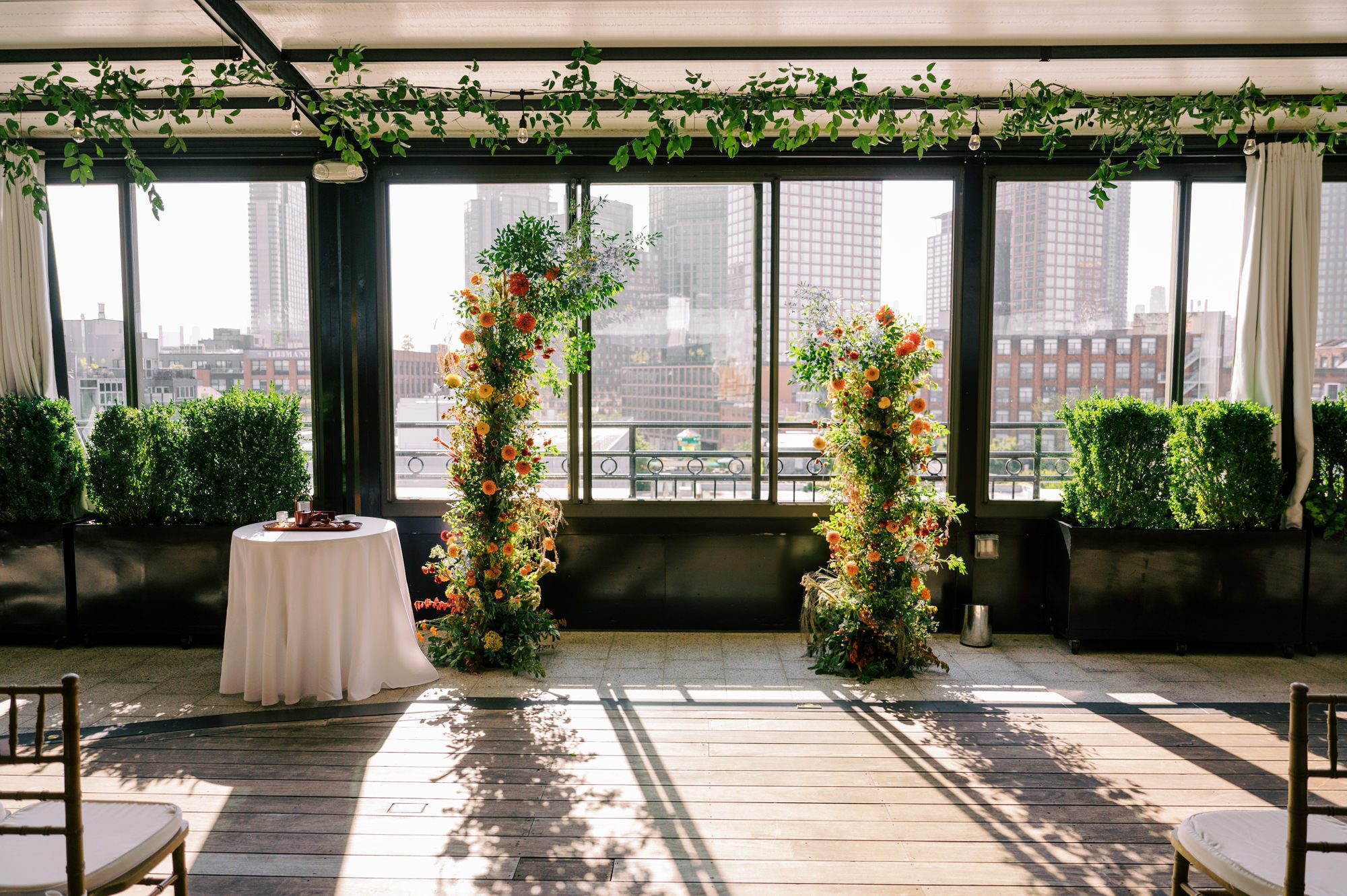 So excited for Erika and Andrei’s wedding day at The Box House Hotel in Brooklyn, NY. This boutique hotel had been on my bucket list for a while, and it did not disappoint! With its unique design, vibrant personality, and incredible rooftop views, The Box House Hotel provided the perfect setting for unique wedding celebration.
The day began with Erika and Andrei getting ready in their respective rooms, surrounded by friends and loved ones. One of the standout features of The Box House Hotel is its boutique charm and eclectic style, blending industrial elements with a cozy, artistic vibe. Erika’s bridal suite, with its floor-to-ceiling windows, was filled with natural light, making it a dream space for capturing those intimate getting-ready moments.
Once everyone was ready, Andrei headed to the rooftop, eagerly waiting to see his bride for the first time. As Erika gracefully approached, her dress swaying in the breeze, Andrei turned around, completely captivated. The two shared a private, heartfelt moment, whispering sweet words to each other, before we moved on to family photos.
The Box House Hotel’s location on a quiet Brooklyn street was perfect for photos. We captured their formal family and bridal party shots right in front of the hotel, showcasing its charming exterior. Then came a unique tradition I’d never witnessed before in my 14+ years of wedding photography! Erika and Andrei brought out a bucket of water filled with coins, and as guests cheered, Erika kicked the bucket as far as she could—a cultural ritual symbolizing good luck and prosperity. It was a joy to photograph and such a fun, memorable moment!
Afterward, we made our way back to the 10,000-square-foot rooftop, which offers unparalleled panoramic views of Manhattan, Brooklyn, and Long Island City. It’s a breathtaking setting for any wedding, leaving guests in awe of the skyline. Friends and family traveled from near and far, including Japan and Romania, to celebrate Erika and Andrei. To honor Erika's Japanese roots, Erika and Andrei incorporated a Japanese tea ceremony officiated by Erika's cousins from Japan. The rooftop was filled with laughter, love, and joy as the ceremony unfolded under the open sky.
As the sun set, the magic of the evening truly came alive. The city skyline twinkled with lights, and the dark sky sparkled with stars. Erika and Andrei danced, laughed, and celebrated late into the night, surrounded by their closest friends and family.
The Box House Hotel is a one-of-a-kind venue, blending urban sophistication with artistic charm. Its rooftop views, boutique-style accommodations, and vibrant atmosphere make it a perfect choice for couples looking to create a unique and unforgettable wedding experience.
Erika and Andrei, thank you for letting me be part of your incredible day. Wishing you a lifetime of love, happiness, and adventure!
Erika and Andrei The Box House Hotel Brooklyn NY Wedding documented by Karis from Hey Karis New York, Brooklyn, Hudson Valley NY and Catskills NY and NJ Wedding and NYC Elopement Photographer.