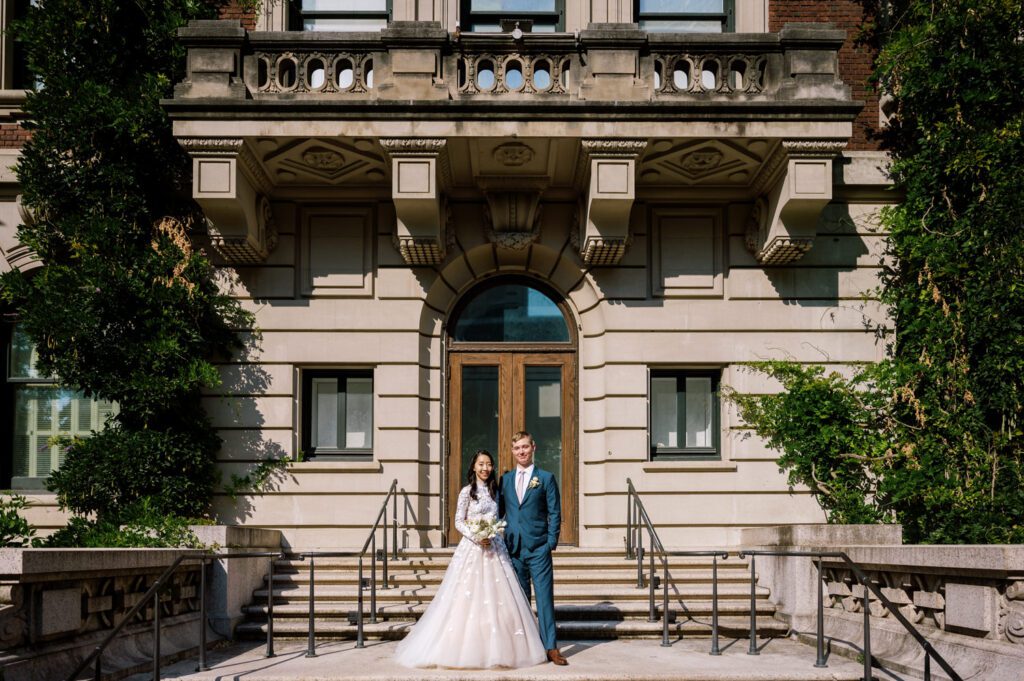 Gorgeous September Wedding at Cooper Hewitt, Smithsonian Design Museum in Manhattan, NY
The breathtaking lawn at the Cooper Hewitt was adorned with a stunning tent and lush greenery. Matching tablecloths and elegant dinnerware were set beneath the tent, creating a sophisticated ambiance. The garden was transformed into a beautiful ceremony space in the heart of Manhattan. Surrounded by towering buildings, it felt almost surreal—a peaceful oasis in the city.
The clinking of champagne glasses and trays of hors d'oeuvres added to the joyous atmosphere as guests savored every moment of the cocktail hour. When the sky darkened, guests moved under the tent for the reception. As night fell, the glow of the candles became warmer and brighter, creating an enchanting setting. The sound of lively conversation and laughter filled the Manhattan air.
Dancing took place inside the historic Cooper Hewitt mansion, where the live band, On The Move Events, delivered an unforgettable performance. Guests enthusiastically filled the dance floor, ending the evening on a high note of celebration and joy.
Thankful for all the wedding vendors that made this day possible:
Planner: @aniwolff_⁠
Venue: @cooperhewitt
Catering: @thomaspretieventstosavor
Tent: @stamford_tent
Lighting: @frostproductionsnyc⁠
Rentals: @sdpr_rentals⁠
Linens: @nuagedesignsinc⁠
Photographer: @heykaris
Videographer: @katiarepinafilms⁠
Florist: @sarahsaundersstudio
Entertainment: @onthemoveevents⁠
Cake: @luckybirdcakes⁠
Officiant: @ourweddingofficiantnyc⁠
Ceremony Strings: @impulsestrings⁠
Stationery: @jensimpsondesign⁠
Favors: @swmsweets
Cooper Hewitt Smithsonian Design Museum Manhattan NY Wedding documented by Karis from Hey Karis New York, Brooklyn, Hudson Valley NY and Catskills NY and NJ Wedding and NYC Elopement Photographer.