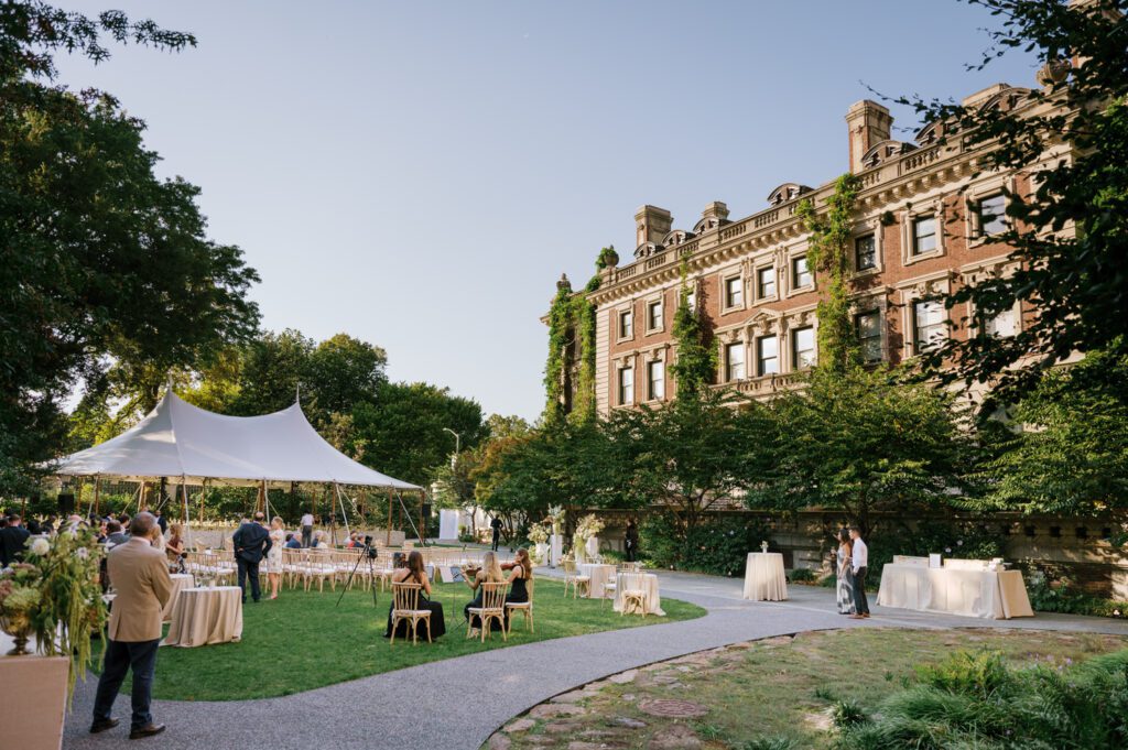 Gorgeous September Wedding at Cooper Hewitt, Smithsonian Design Museum in Manhattan, NY
The breathtaking lawn at the Cooper Hewitt was adorned with a stunning tent and lush greenery. Matching tablecloths and elegant dinnerware were set beneath the tent, creating a sophisticated ambiance. The garden was transformed into a beautiful ceremony space in the heart of Manhattan. Surrounded by towering buildings, it felt almost surreal—a peaceful oasis in the city.
The clinking of champagne glasses and trays of hors d'oeuvres added to the joyous atmosphere as guests savored every moment of the cocktail hour. When the sky darkened, guests moved under the tent for the reception. As night fell, the glow of the candles became warmer and brighter, creating an enchanting setting. The sound of lively conversation and laughter filled the Manhattan air.
Dancing took place inside the historic Cooper Hewitt mansion, where the live band, On The Move Events, delivered an unforgettable performance. Guests enthusiastically filled the dance floor, ending the evening on a high note of celebration and joy.
Thankful for all the wedding vendors that made this day possible:
Planner: @aniwolff_⁠
Venue: @cooperhewitt
Catering: @thomaspretieventstosavor
Tent: @stamford_tent
Lighting: @frostproductionsnyc⁠
Rentals: @sdpr_rentals⁠
Linens: @nuagedesignsinc⁠
Photographer: @heykaris
Videographer: @katiarepinafilms⁠
Florist: @sarahsaundersstudio
Entertainment: @onthemoveevents⁠
Cake: @luckybirdcakes⁠
Officiant: @ourweddingofficiantnyc⁠
Ceremony Strings: @impulsestrings⁠
Stationery: @jensimpsondesign⁠
Favors: @swmsweets
Cooper Hewitt Smithsonian Design Museum Manhattan NY Wedding documented by Karis from Hey Karis New York, Brooklyn, Hudson Valley NY and Catskills NY and NJ Wedding and NYC Elopement Photographer.