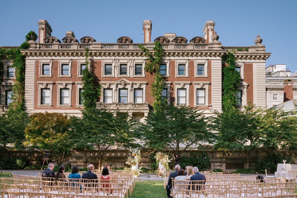 Gorgeous September Wedding at Cooper Hewitt, Smithsonian Design Museum in Manhattan, NY
The breathtaking lawn at the Cooper Hewitt was adorned with a stunning tent and lush greenery. Matching tablecloths and elegant dinnerware were set beneath the tent, creating a sophisticated ambiance. The garden was transformed into a beautiful ceremony space in the heart of Manhattan. Surrounded by towering buildings, it felt almost surreal—a peaceful oasis in the city.
The clinking of champagne glasses and trays of hors d'oeuvres added to the joyous atmosphere as guests savored every moment of the cocktail hour. When the sky darkened, guests moved under the tent for the reception. As night fell, the glow of the candles became warmer and brighter, creating an enchanting setting. The sound of lively conversation and laughter filled the Manhattan air.
Dancing took place inside the historic Cooper Hewitt mansion, where the live band, On The Move Events, delivered an unforgettable performance. Guests enthusiastically filled the dance floor, ending the evening on a high note of celebration and joy.
Thankful for all the wedding vendors that made this day possible:
Planner: @aniwolff_⁠
Venue: @cooperhewitt
Catering: @thomaspretieventstosavor
Tent: @stamford_tent
Lighting: @frostproductionsnyc⁠
Rentals: @sdpr_rentals⁠
Linens: @nuagedesignsinc⁠
Photographer: @heykaris
Videographer: @katiarepinafilms⁠
Florist: @sarahsaundersstudio
Entertainment: @onthemoveevents⁠
Cake: @luckybirdcakes⁠
Officiant: @ourweddingofficiantnyc⁠
Ceremony Strings: @impulsestrings⁠
Stationery: @jensimpsondesign⁠
Favors: @swmsweets
Cooper Hewitt Smithsonian Design Museum Manhattan NY Wedding documented by Karis from Hey Karis New York, Brooklyn, Hudson Valley NY and Catskills NY and NJ Wedding and NYC Elopement Photographer.