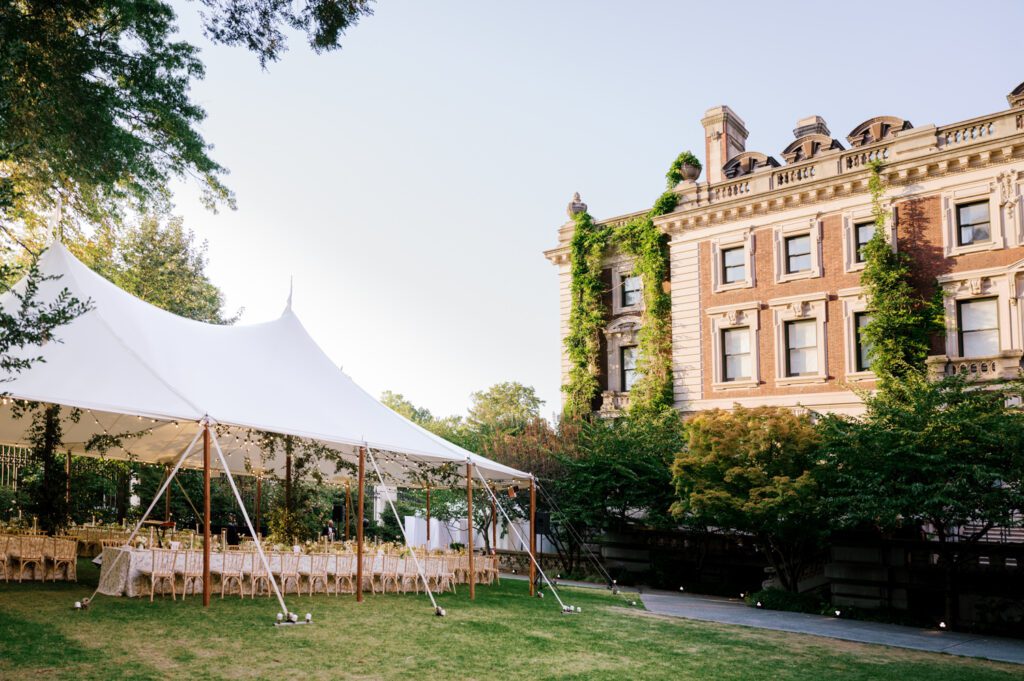 Gorgeous September Wedding at Cooper Hewitt, Smithsonian Design Museum in Manhattan, NY
The breathtaking lawn at the Cooper Hewitt was adorned with a stunning tent and lush greenery. Matching tablecloths and elegant dinnerware were set beneath the tent, creating a sophisticated ambiance. The garden was transformed into a beautiful ceremony space in the heart of Manhattan. Surrounded by towering buildings, it felt almost surreal—a peaceful oasis in the city.
The clinking of champagne glasses and trays of hors d'oeuvres added to the joyous atmosphere as guests savored every moment of the cocktail hour. When the sky darkened, guests moved under the tent for the reception. As night fell, the glow of the candles became warmer and brighter, creating an enchanting setting. The sound of lively conversation and laughter filled the Manhattan air.
Dancing took place inside the historic Cooper Hewitt mansion, where the live band, On The Move Events, delivered an unforgettable performance. Guests enthusiastically filled the dance floor, ending the evening on a high note of celebration and joy.
Thankful for all the wedding vendors that made this day possible:
Planner: @aniwolff_⁠
Venue: @cooperhewitt
Catering: @thomaspretieventstosavor
Tent: @stamford_tent
Lighting: @frostproductionsnyc⁠
Rentals: @sdpr_rentals⁠
Linens: @nuagedesignsinc⁠
Photographer: @heykaris
Videographer: @katiarepinafilms⁠
Florist: @sarahsaundersstudio
Entertainment: @onthemoveevents⁠
Cake: @luckybirdcakes⁠
Officiant: @ourweddingofficiantnyc⁠
Ceremony Strings: @impulsestrings⁠
Stationery: @jensimpsondesign⁠
Favors: @swmsweets
Cooper Hewitt Smithsonian Design Museum Manhattan NY Wedding documented by Karis from Hey Karis New York, Brooklyn, Hudson Valley NY and Catskills NY and NJ Wedding and NYC Elopement Photographer.