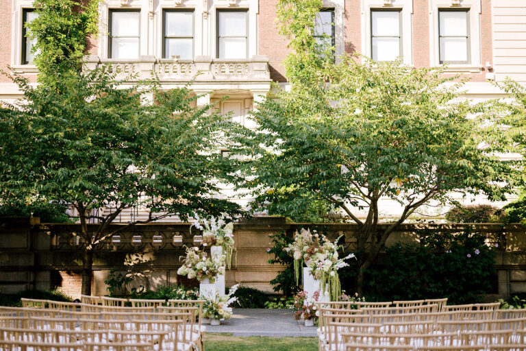 Gorgeous September Wedding at Cooper Hewitt, Smithsonian Design Museum in Manhattan, NY
The breathtaking lawn at the Cooper Hewitt was adorned with a stunning tent and lush greenery. Matching tablecloths and elegant dinnerware were set beneath the tent, creating a sophisticated ambiance. The garden was transformed into a beautiful ceremony space in the heart of Manhattan. Surrounded by towering buildings, it felt almost surreal—a peaceful oasis in the city.
The clinking of champagne glasses and trays of hors d'oeuvres added to the joyous atmosphere as guests savored every moment of the cocktail hour. When the sky darkened, guests moved under the tent for the reception. As night fell, the glow of the candles became warmer and brighter, creating an enchanting setting. The sound of lively conversation and laughter filled the Manhattan air.
Dancing took place inside the historic Cooper Hewitt mansion, where the live band, On The Move Events, delivered an unforgettable performance. Guests enthusiastically filled the dance floor, ending the evening on a high note of celebration and joy.
Thankful for all the wedding vendors that made this day possible:
Planner: @aniwolff_⁠
Venue: @cooperhewitt
Catering: @thomaspretieventstosavor
Tent: @stamford_tent
Lighting: @frostproductionsnyc⁠
Rentals: @sdpr_rentals⁠
Linens: @nuagedesignsinc⁠
Photographer: @heykaris
Videographer: @katiarepinafilms⁠
Florist: @sarahsaundersstudio
Entertainment: @onthemoveevents⁠
Cake: @luckybirdcakes⁠
Officiant: @ourweddingofficiantnyc⁠
Ceremony Strings: @impulsestrings⁠
Stationery: @jensimpsondesign⁠
Favors: @swmsweets
Cooper Hewitt Smithsonian Design Museum Manhattan NY Wedding documented by Karis from Hey Karis New York, Brooklyn, Hudson Valley NY and Catskills NY and NJ Wedding and NYC Elopement Photographer.