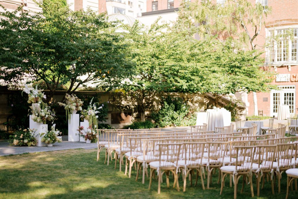 Gorgeous September Wedding at Cooper Hewitt, Smithsonian Design Museum in Manhattan, NY
The breathtaking lawn at the Cooper Hewitt was adorned with a stunning tent and lush greenery. Matching tablecloths and elegant dinnerware were set beneath the tent, creating a sophisticated ambiance. The garden was transformed into a beautiful ceremony space in the heart of Manhattan. Surrounded by towering buildings, it felt almost surreal—a peaceful oasis in the city.
The clinking of champagne glasses and trays of hors d'oeuvres added to the joyous atmosphere as guests savored every moment of the cocktail hour. When the sky darkened, guests moved under the tent for the reception. As night fell, the glow of the candles became warmer and brighter, creating an enchanting setting. The sound of lively conversation and laughter filled the Manhattan air.
Dancing took place inside the historic Cooper Hewitt mansion, where the live band, On The Move Events, delivered an unforgettable performance. Guests enthusiastically filled the dance floor, ending the evening on a high note of celebration and joy.
Thankful for all the wedding vendors that made this day possible:
Planner: @aniwolff_⁠
Venue: @cooperhewitt
Catering: @thomaspretieventstosavor
Tent: @stamford_tent
Lighting: @frostproductionsnyc⁠
Rentals: @sdpr_rentals⁠
Linens: @nuagedesignsinc⁠
Photographer: @heykaris
Videographer: @katiarepinafilms⁠
Florist: @sarahsaundersstudio
Entertainment: @onthemoveevents⁠
Cake: @luckybirdcakes⁠
Officiant: @ourweddingofficiantnyc⁠
Ceremony Strings: @impulsestrings⁠
Stationery: @jensimpsondesign⁠
Favors: @swmsweets
Cooper Hewitt Smithsonian Design Museum Manhattan NY Wedding documented by Karis from Hey Karis New York, Brooklyn, Hudson Valley NY and Catskills NY and NJ Wedding and NYC Elopement Photographer.